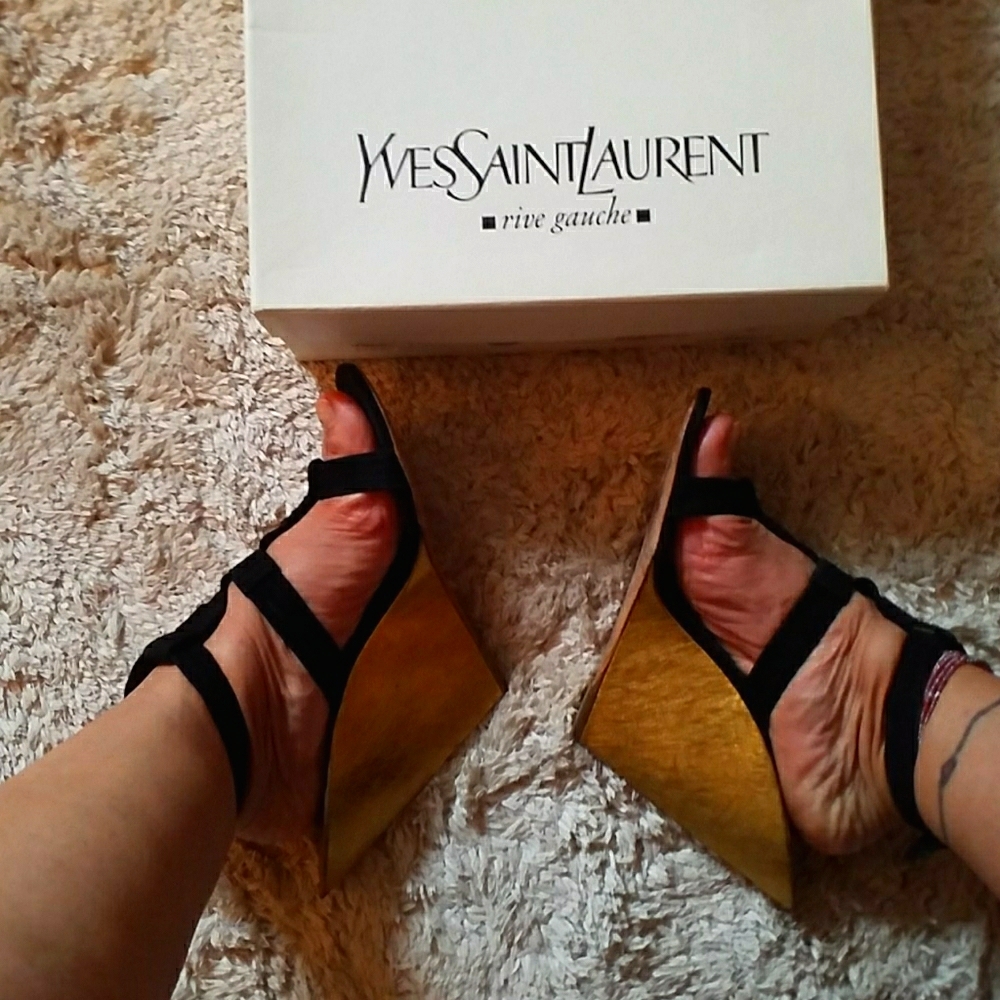 Couture vintage YSL bullet wedges